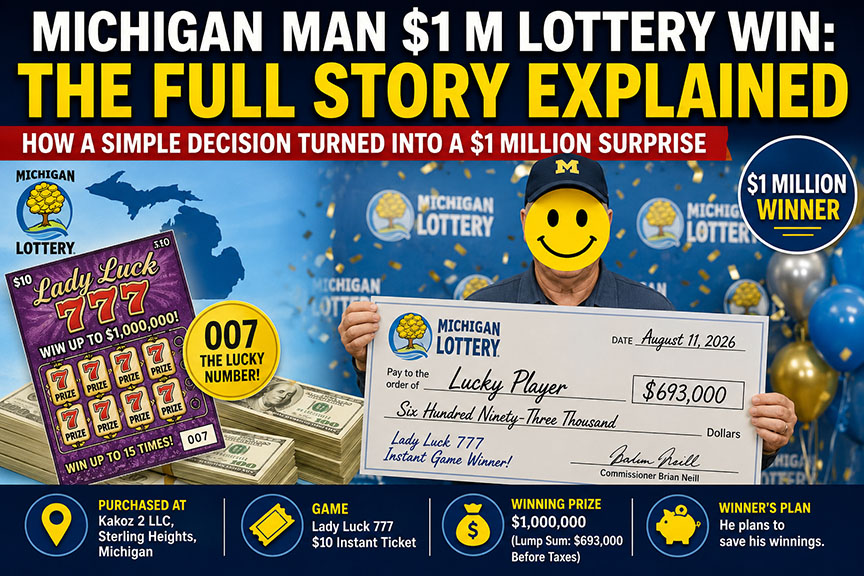 Michigan Man $1 M Lottery Win: The Full Story Explained
