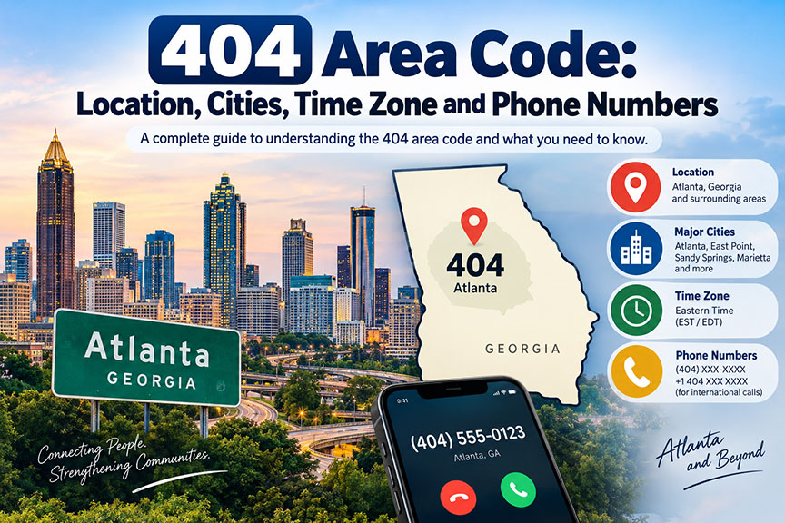404 Area Code: Location, Cities, Time Zone and Phone Numbers