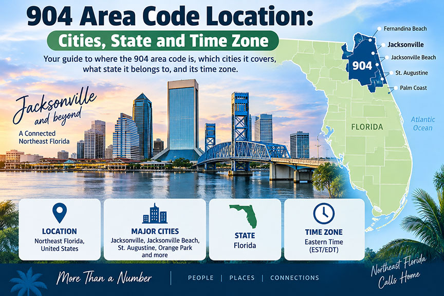 904 Area Code Location: Cities, State and Time Zone